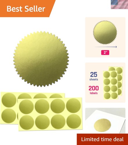 Self adhesive gold foil seal - self-adhesive,
